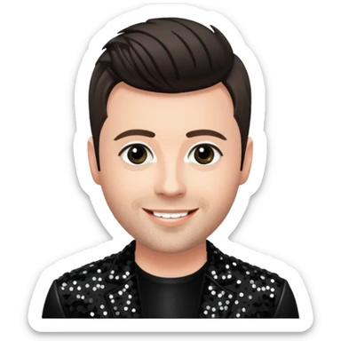 Mark Feehily from Westlife with black sequin outfit sticker