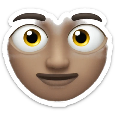 White star eyes face sticker