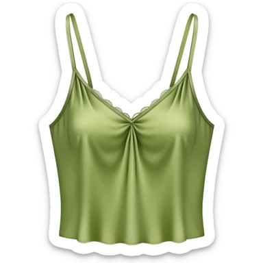 matcha colored silk camisole sticker