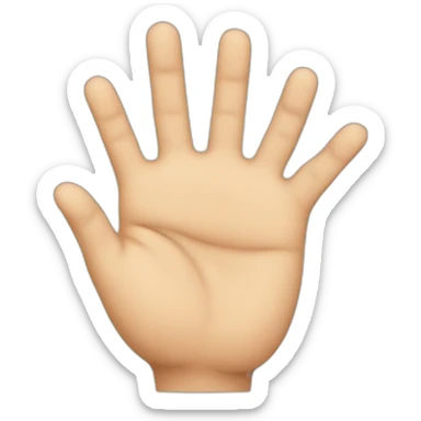 Hand showing four fingers sticker