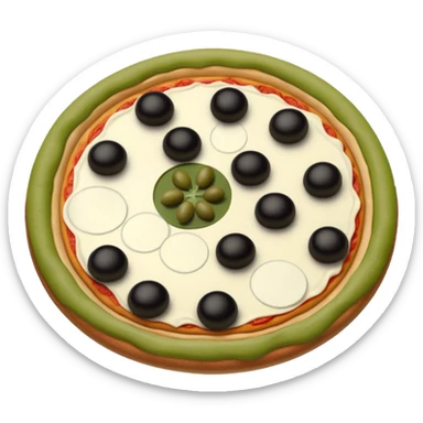 just black and green olives pizza sticker