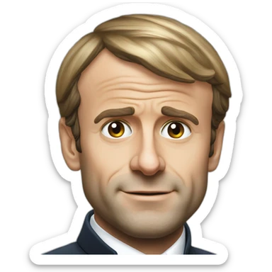 Emmanuel Macron avec une épée sticker