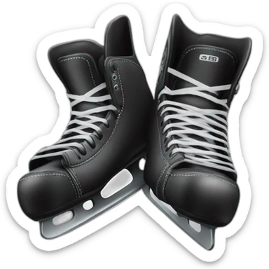 A pair of black hockey skates sticker
