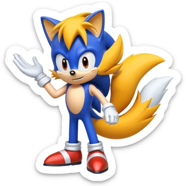 Sonic the hedgehog 2 tails sticker