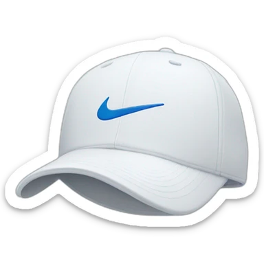 White nike cap sticker