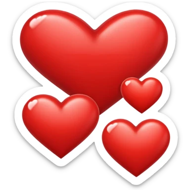 Love heart in red color and center s letter only sticker