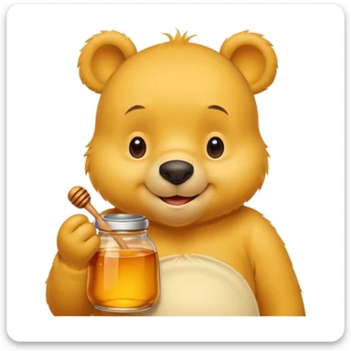 Cute bear like Winnie the pooh sticker