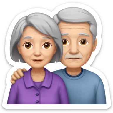 lo mismo que estas haciendo solo coloca alado de la abuela un hombre sticker