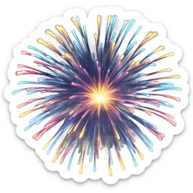 colorful fireworks in the sky sticker