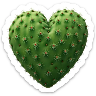 Cactus heart 1:1 sticker