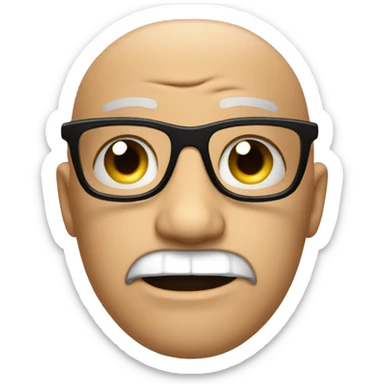 Crying with spects for men sticker