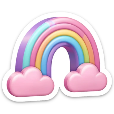 Pink Pastel rainbow sticker