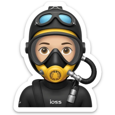 scuba diver sticker