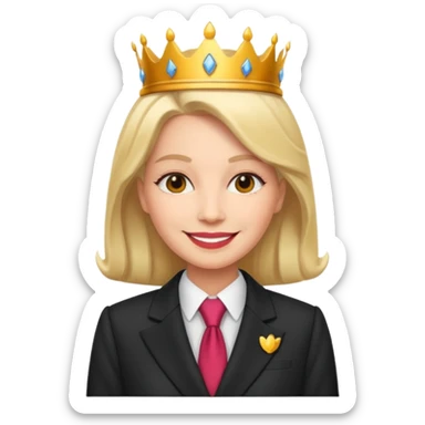 queen with suit sticker