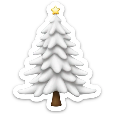 Cristmas tree white sticker