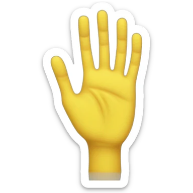 yellow hand firm little finger open sticker