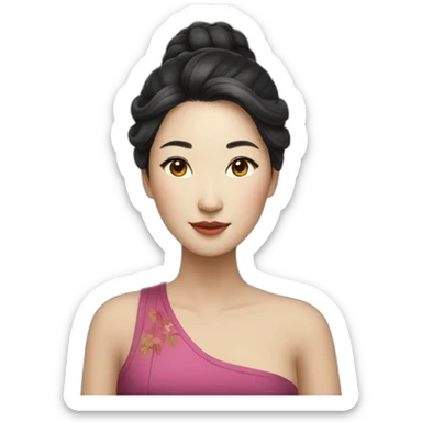 A beautiful Chinese woman sticker
