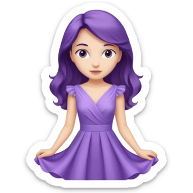 purple pastel dress sticker