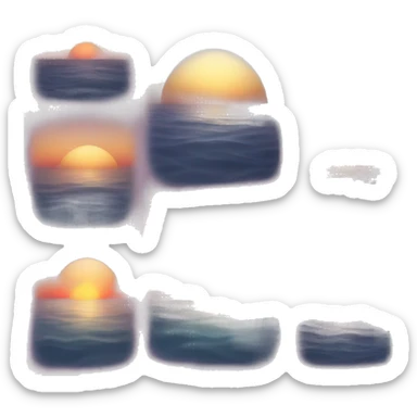 Coucher de soleil sur mer sticker
