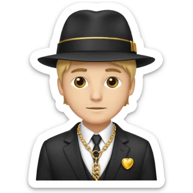 White guy pimp sticker