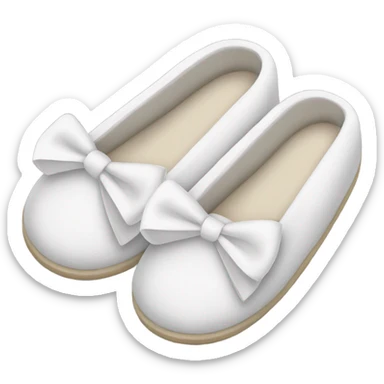 slippers with white bows sticker