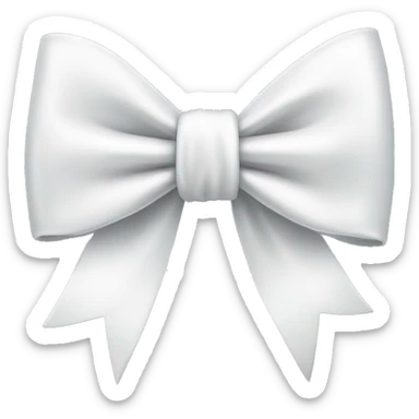 white shiny bow sticker
