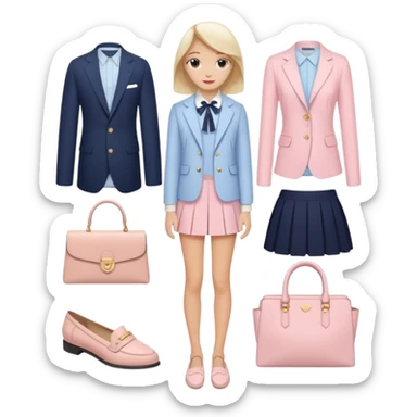 Make me a preppy aesthetic sticker