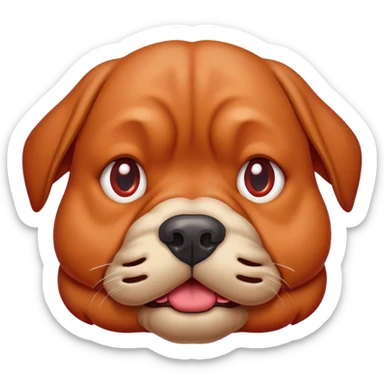 Dog with flushed face  sticker