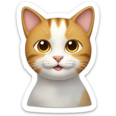 Cat in cereales sticker