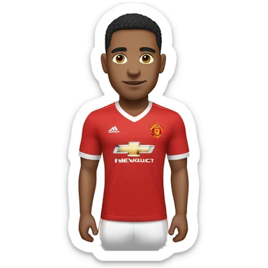 Cool light skinned guy wearing Manchester United jersey sticker