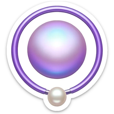 lilac style pearl pin for notes sticker