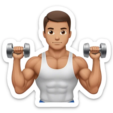 man hammer curl lift sticker