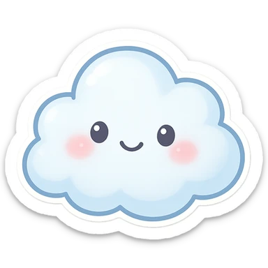 chibi style cloud sticker