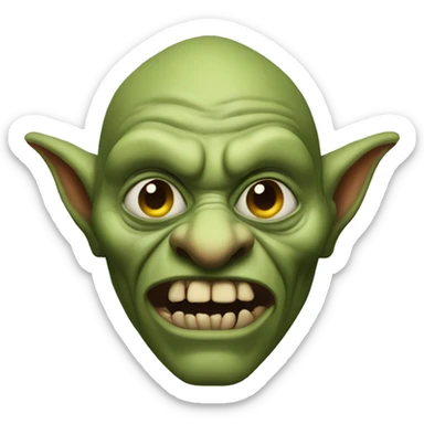 Goblin with massive head sticker