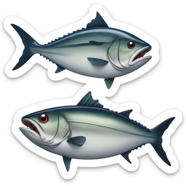 Tuna eating a bass sticker