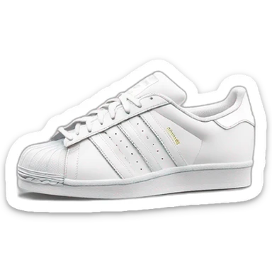 Adidas superstar White with « Vincs »  sticker