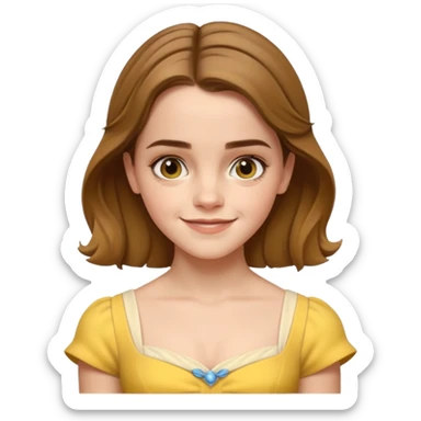 emma watson as belle Cinematic Realistic sticker