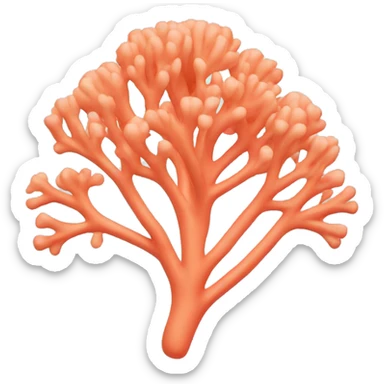 pastel orange coral sticker