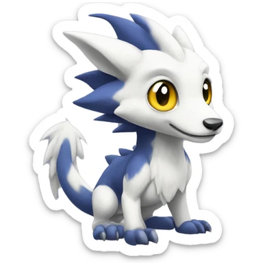 Cute Chibi Lombax-Sergal-Vernid-Fakemon full body sticker
