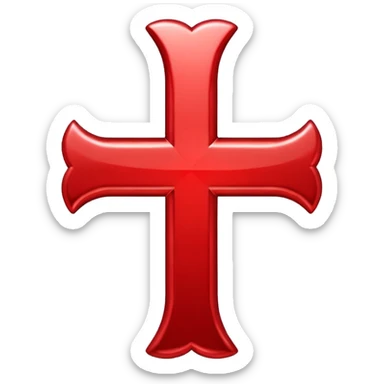Cross emoji sticker