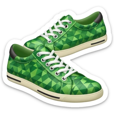 green patterned shoes  sticker