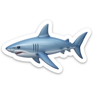 shark swimming in sea water sticker