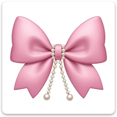 sakura bow with pearl strands sticker
