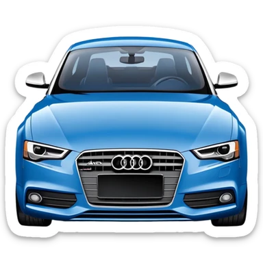 Blue Audi A5 sticker