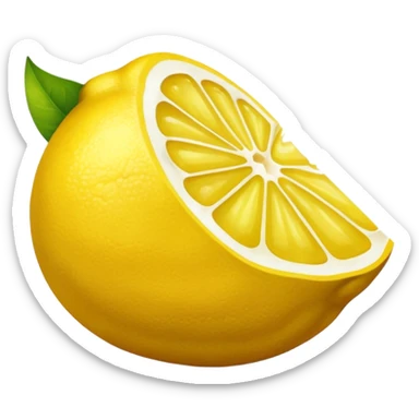 The leftovers of a lemon after making lemon juice sticker