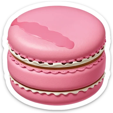 pink macaroon sticker