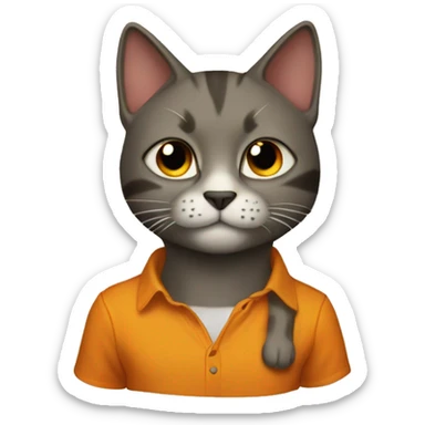 Gato anaranjado sticker