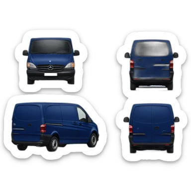 mercedes vito dark blue van sticker