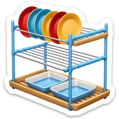dishes drying rack sticker