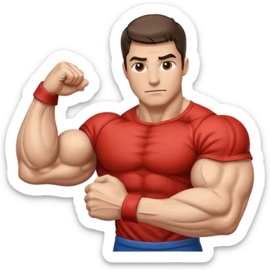 strong and detailed flexed veiny bicep sticker
